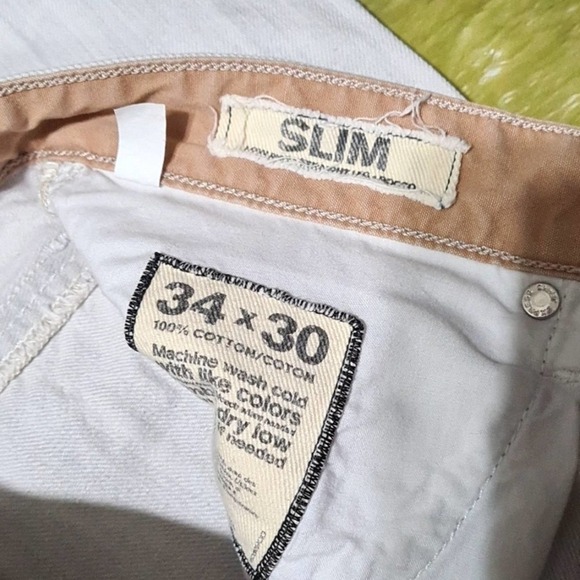 Express Distressed Jeans‎ Cream Size 34x30 - Picture 6 of 7